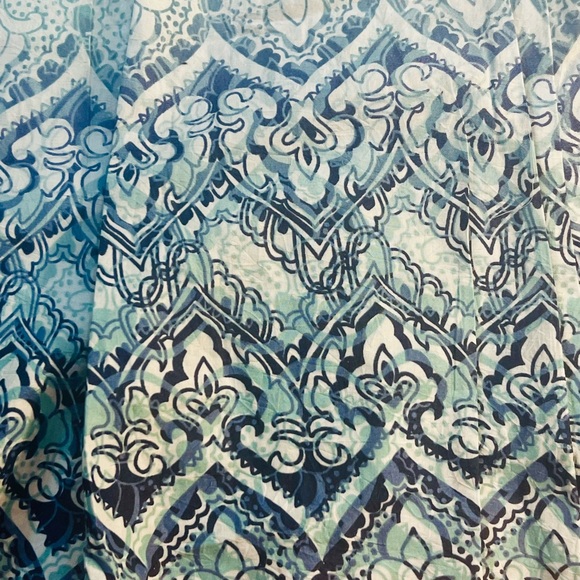 Liz & Co NWT Blue A-line Ombre Patterned Skirt - Picture 5 of 9